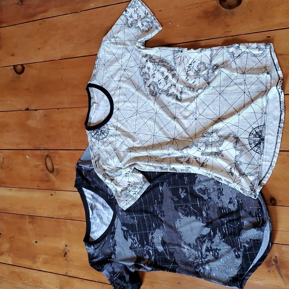 2 for $12!! Map travel shirts